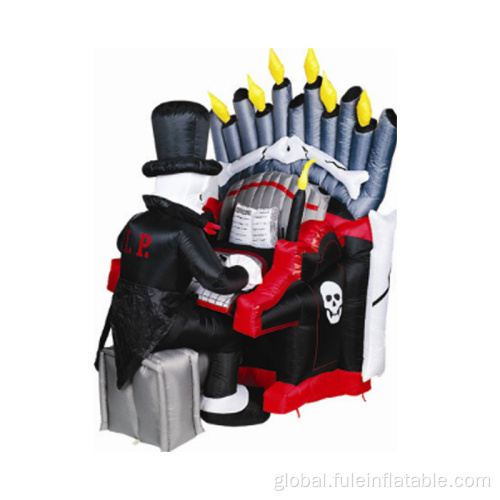 Halloween Inflatable Skeleton Playing Organ Inflatable ghost halloween Skeleton for yard Manufactory